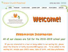 Tablet Screenshot of gracechurchschool.com